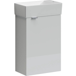 Тумба с раковиной Sancos Mini 35 левая, одна дверца, белый глянец (MN35WL, CN5008)