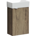 Тумба с раковиной Sancos Mini 35 правая, одна дверца, дуб чарльстон (MN35ECHR, CN5007)