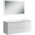Мебель для ванной Sancos Norma 2.0 120 два ящика, белый глянец