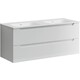 Тумба с раковиной Sancos Norma 2.0 120 два ящика, белый глянец (NR2.120-2W, CN7004)