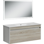 Мебель для ванной Sancos Smart 120 два ящика, дуб бардолино/белый