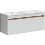 Тумба с раковиной Sancos Smart 120 четыре ящика, белый глянец (SM120-2W, CN7004)