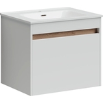 Тумба с раковиной Sancos Smart 60 два ящика, белый глянец (SM60W, CN7001)