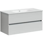 Тумба с раковиной Sancos Urban 100 два ящика, белый глянец (UR100W, CN7003)