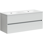 Тумба с раковиной Sancos Urban 120 два ящика, белый глянец (UR120-2W, CN7004)