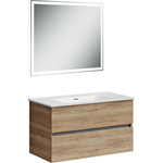Мебель для ванной Sancos Urban 90 два ящика, дуб галифакс натуральный