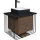 Тумба с раковиной Grossman Винтаж 70х50 веллингтон/черный (107007, GR-4042BW)