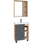 Мебель для ванной Grossman Флай 60х40 Фостер 60, серый/дуб сонома