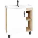 Тумба с раковиной Grossman Флай 70х46 белый/дуб сонома (107001, 15840)