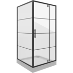 Душевой уголок Niagara Nova 100х100 прозрачный, черный (02000831BLACK)