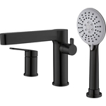 Смеситель на борт ванны BelBagno Delta на 3 отверстия, черный матовый (DEL-BVD3-NERO)