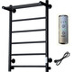 Полотенцесушитель электрический ZOX Прямой ЛЦ 80х50 с полкой, черный (4630099748055)