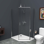 Душевой уголок BelBagno Uno 100х80 прозрачный, хром (UNO-195-PH-1-100/80-C-Cr)