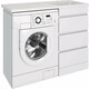 Тумба под раковину Emmy Джерси 48х48 три ящика, под стиральную машину, белая (jsy110-3kmlXr/l)
