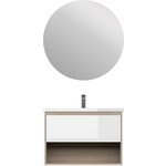 Мебель для ванной Cersanit Louna 80х44 белый/дерево