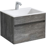 Тумба с раковиной Vincea Chiara 60х48 G.Stone, белая раковина (VMC-2C600GS, VCB-13600W)