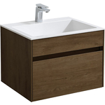 Тумба с раковиной Vincea Chiara 60х48 T.Oak, белая раковина (VMC-2C600TO VCB-13600W)