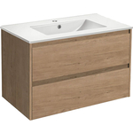 Тумба с раковиной Vincea Gio 80х46 N.Oak (VMC-2G800NO, VBS-13980)