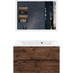 Мебель для ванной Vincea Mia 80х45 R.Wood, белая раковина