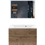 Мебель для ванной Vincea Mia 80х45 V.Oak, белая раковина