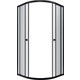 Душевой уголок Triton Альфа-Блэк 90х90 прозрачный, черный (Щ0000054224/Щ0000053249)