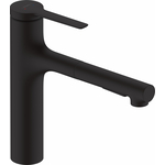 Смеситель для кухни Hansgrohe Zesis M33 sBox выдвижной излив, черный матовый (74804670)