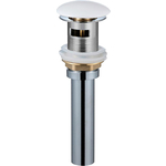 Донный клапан AQUAme Click-clack с переливом, белый (AQM7002-1W)