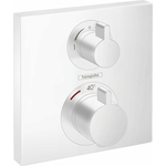 Термостат для ванны Hansgrohe Ecostat Square с механизмом, матовый белый (15714700, 01800180)