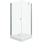 Душевой уголок Triton Форта-Хром 90х90 с поддоном и сифоном, прозрачный, хром (Щ0000053344)