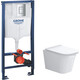 Комплект унитаза Grossman Classic с инсталляцией Grohe, сиденье микролифт (GR-4463S, 38772001)