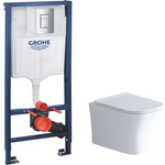 Комплект унитаза Grossman Style с инсталляцией Grohe, сиденье микролифт (GR-4474S, 38772001)