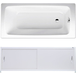 Ванна стальная Kaldewei Cayono 747 Antislip, Easy Clean 150x70 с экраном Emmy Бланка и ножками