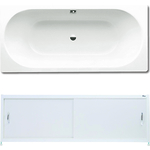 Ванна стальная Kaldewei Classic Duo 107 Easy-Clean 170х75 с экраном Emmy Бланка и ножками