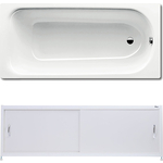 Ванна стальная Kaldewei Saniform Plus 375-1 180x80 с экраном Emmy Бланка и ножками