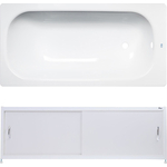 Ванна стальная ВИЗ Donna Vanna 150x70 с экраном Emmy Бланка и ножками, белая орхидея