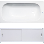 Ванна стальная ВИЗ Donna Vanna 160x70 с экраном Emmy Бланка и ножками, белая орхидея