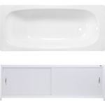 Ванна стальная ВИЗ Reimar 150x70 с экраном Emmy Бланка и ножками, белая орхидея