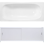 Ванна стальная ВИЗ Reimar 160x70 с экраном Emmy Бланка и ножками, белая орхидея