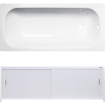 Ванна стальная ВИЗ Tevro 150х70 с экраном Emmy Бланка и ножками, белый лотос