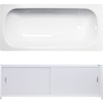 Ванна стальная ВИЗ Tevro 160х70 с экраном Emmy Бланка и ножками, белый лотос