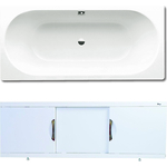 Ванна стальная Kaldewei Classic Duo 107 Easy-Clean 170х75 с экраном Emmy Валенсия и ножками