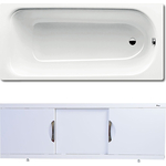 Ванна стальная Kaldewei Saniform Plus 371-1 170x73x41 с экраном Emmy Валенсия и ножками