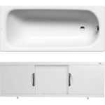 Ванна стальная Kaldewei Saniform Plus 373-1 170x75 с экраном Emmy Валенсия и ножками