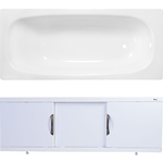 Ванна стальная ВИЗ Reimar 170x70 с экраном Emmy Валенсия и ножками, белая орхидея