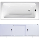 Ванна стальная Kaldewei Cayono 747 Antislip, Easy Clean 150x70 с экраном Emmy Виктория и ножками