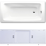 Ванна стальная Kaldewei Cayono 748 160x70 с экраном Emmy Виктория и ножками