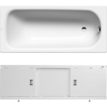 Ванна стальная Kaldewei Saniform Plus 373-1 170x75 с экраном Emmy Виктория и ножками