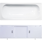 Ванна стальная ВИЗ Antika 160x70 с экраном Emmy Виктория и ножками, белая орхидея