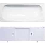 Ванна стальная ВИЗ Antika 170x70 с экраном Emmy Виктория и ножками, белая орхидея