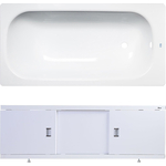 Ванна стальная ВИЗ Donna Vanna 150x70 с экраном Emmy Виктория и ножками, белая орхидея